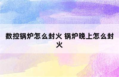 数控锅炉怎么封火 锅炉晚上怎么封火